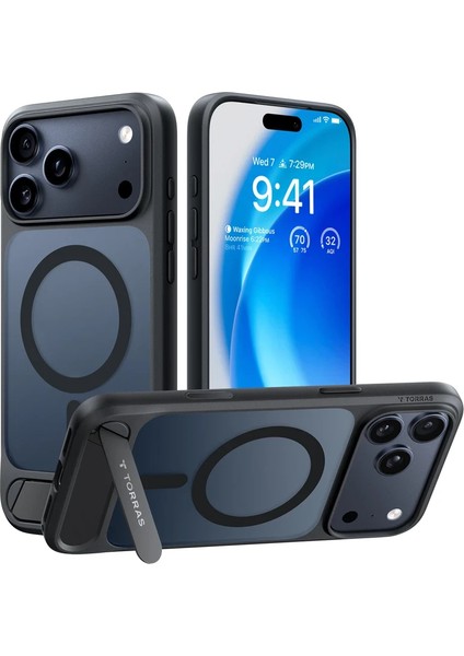 Apple iPhone 17 Pro Max P Stand Serisi Magsafe Kılıf - Siyah
