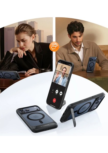 Apple iPhone 17 Pro Max P Stand Serisi Magsafe Kılıf - Siyah indirimleri