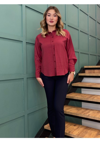 Kadın Önden Düğmeli Uzun Kollu Gömlek fiyatları