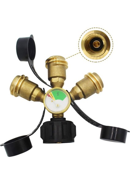 2x 3 Yollu Propan Ayırt Edici Gösterge ve Kapatma Valfi, 3 Y Propan Gaz Ayırıcı, Propan Lp Tank Tee Gösterge Adaptörü (Yurt Dışından) fiyatları