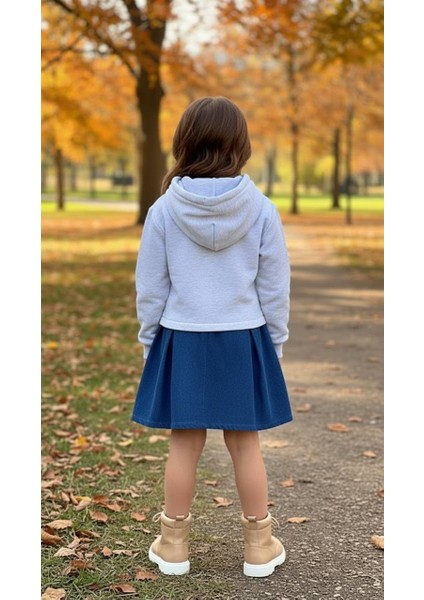 Kapüşonlu Kız Çocuk Elbise modelleri