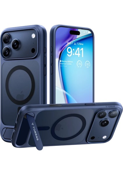 Apple iPhone 17 Pro Max P Stand Serisi Magsafe Kılıf - Lacivert