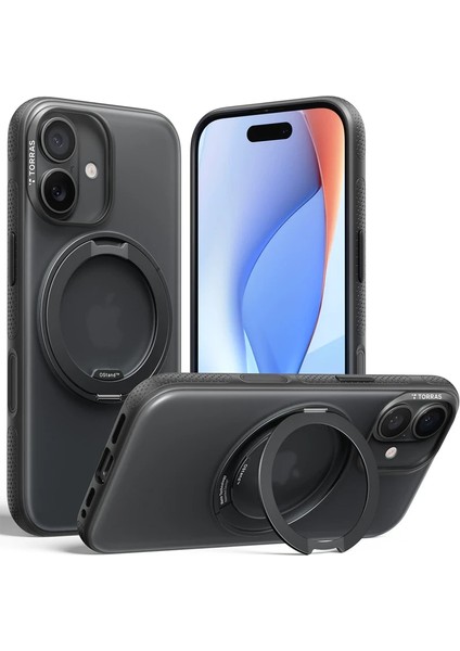 Apple iPhone 17 O Stand R Fitness Serisi Magsafe Kılıf - Siyah