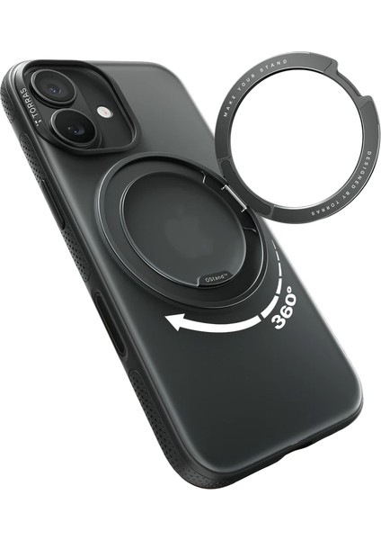 Apple iPhone 17 O Stand R Fitness Serisi Magsafe Kılıf - Siyah modelleri