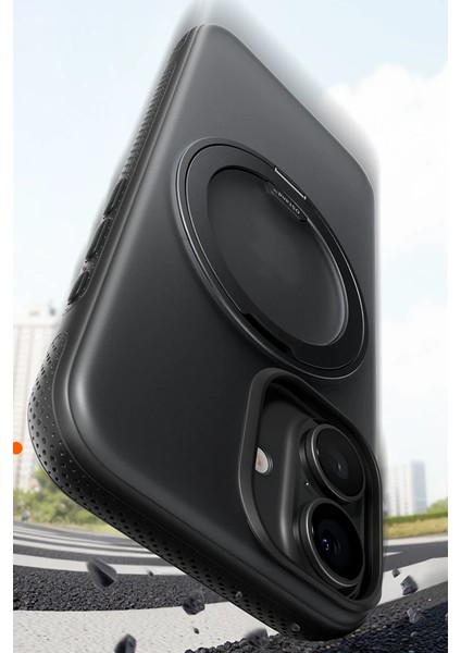Apple iPhone 17 O Stand R Fitness Serisi Magsafe Kılıf - Siyah indirimleri