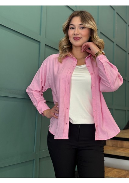 Kadın Önden Düğmeli Uzun Kollu Gömlek modelleri