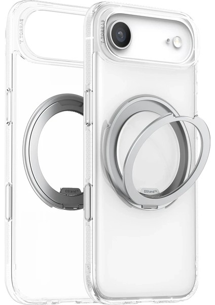 Apple iPhone 17 Air O Stand R Fitness Serisi Magsafe Kılıf - Şeffaf