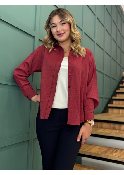 Kadın Önden Düğmeli Uzun Kollu Gömlek indirimleri