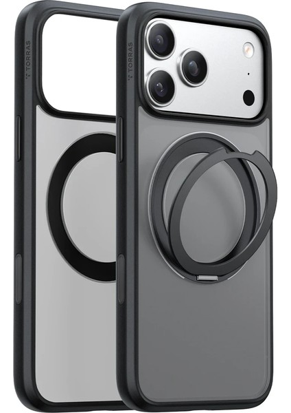 Apple iPhone 17 Pro Max O Stand Pro Serisi Magsafe Kılıf - Siyah