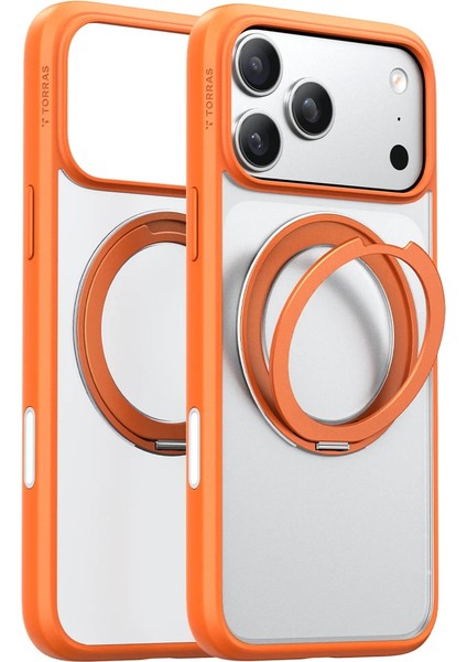Apple iPhone 17 Pro Max O Stand Pro Serisi Magsafe Kılıf - Turuncu