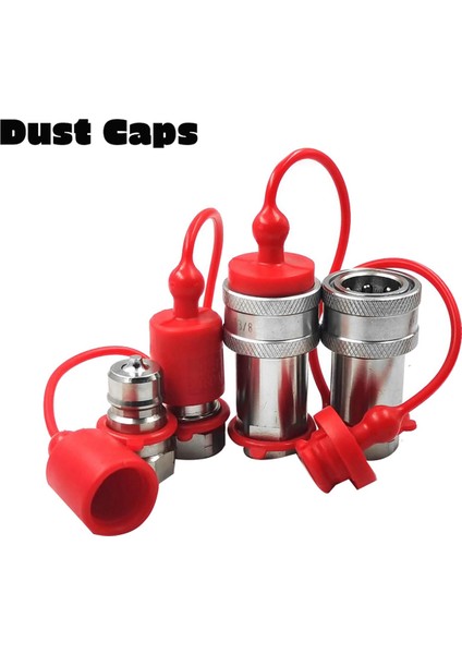 3set 3/8ınch Npt Iplik ISO7241-1A Hidrolik Hızlı Bağlantı Kesik Kesik Kuplör Seti Toz Kapağı ile (Yurt Dışından) fiyatları