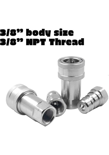 3set 3/8ınch Npt Iplik ISO7241-1A Hidrolik Hızlı Bağlantı Kesik Kesik Kuplör Seti Toz Kapağı ile (Yurt Dışından) modelleri