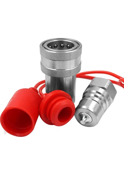 3set 3/8ınch Npt Iplik ISO7241-1A Hidrolik Hızlı Bağlantı Kesik Kesik Kuplör Seti Toz Kapağı ile (Yurt Dışından) indirimleri