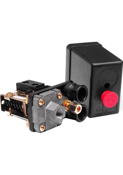 Hava Kompresörü Basınç Kontrol Göstergesi Hava Vanası Manifold Yağsız Sessiz Hava Kompresörü Ayarlanabilir Çıkış Valfi 175PSI (Yurt Dışından) indirimleri