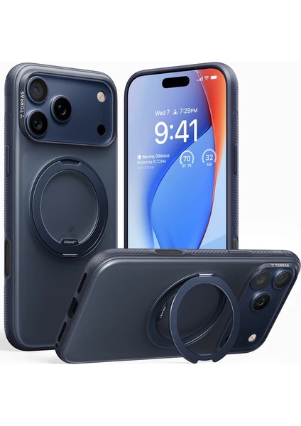 Apple iPhone 17 Pro Max O Stand R Fitness Serisi Magsafe Kılıf - Lacivert