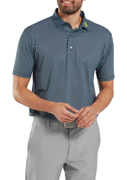 Wiggle Print Lisle Erkek Golf T-Shirt 34000 Nvy/grey/wht fiyatları