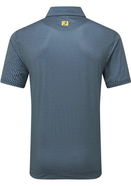Wiggle Print Lisle Erkek Golf T-Shirt 34000 Nvy/grey/wht fırsatları
