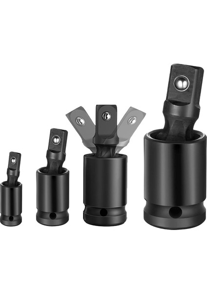 Air Cannon Universal Mafsal Soketi, Darbe Döner Soket Seti, 4 Parçalı, 1/4inch, 3/8inch, 1/2inch, 3/4inch Sürücü Seti (Yurt Dışından)