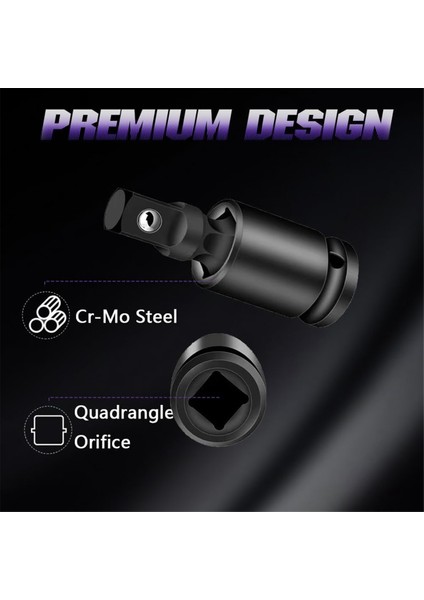 Air Cannon Universal Mafsal Soketi, Darbe Döner Soket Seti, 4 Parçalı, 1/4inch, 3/8inch, 1/2inch, 3/4inch Sürücü Seti (Yurt Dışından) fırsatları