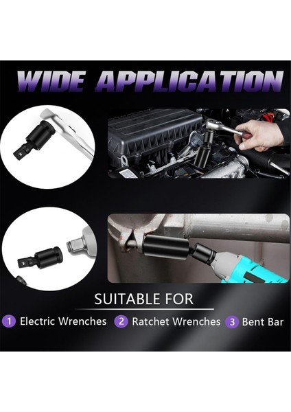 Air Cannon Universal Mafsal Soketi, Darbe Döner Soket Seti, 4 Parçalı, 1/4inch, 3/8inch, 1/2inch, 3/4inch Sürücü Seti (Yurt Dışından) indirimleri