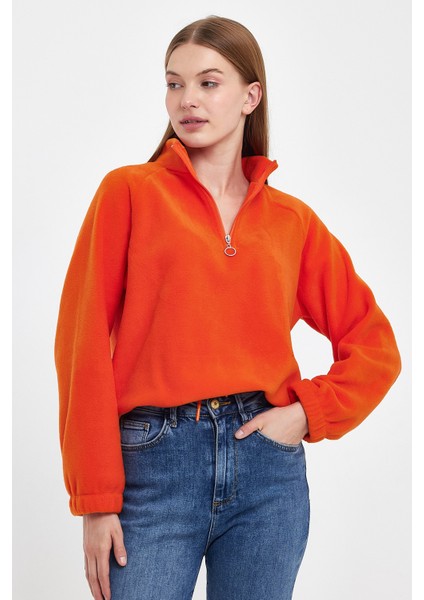 Süperlife Kadın Rahat Kalıp Softech Polar Yarım Fermuarlı Sweatshırt SPR24PWK99 fiyatları
