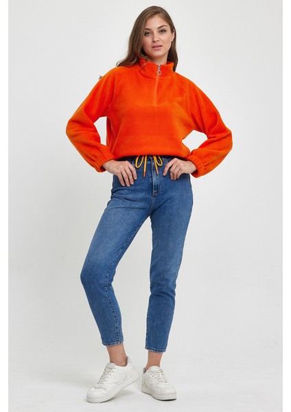 Süperlife Kadın Rahat Kalıp Softech Polar Yarım Fermuarlı Sweatshırt SPR24PWK99 modelleri