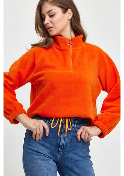 Süperlife Kadın Rahat Kalıp Softech Polar Yarım Fermuarlı Sweatshırt SPR24PWK99 indirimleri