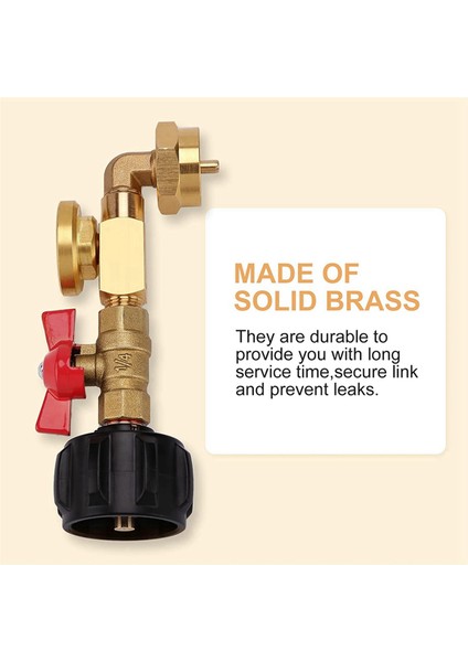 2x Qcc1 Propan Doldurma Dirsek Adaptörü Propan Tank Göstergesi, 90 Derece Propan Doldurma Adaptörü Açma Kontrol Valfı (Yurt Dışından) indirimleri