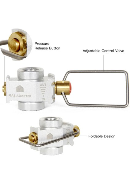 Gaz Koruyucu Plus Gaz Dönüştürücü Değiştirici Doldurma Gaz Deposu Dönüşüm Adaptörü Gaz Adaptör Valf Propan Tank Adaptörü, Gümüş (Yurt Dışından) fiyatları