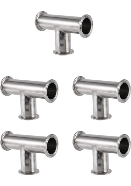 5 Pcs 1.5 Inç 38MM Sıhhi Tri Kelepçe 3 Yollu Tee 304 Paslanmaz Çelik Sıhhi Ferrül Tişört Konektör Borusu Bağlantı (Yurt Dışından)