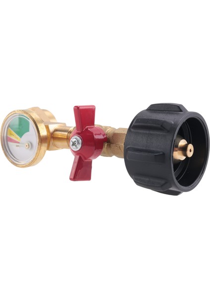 Valf ve Gösterge ile Propan Yeniden Doldurma Adaptörü, 20 Lb Tanktan 1 Lb Şişeleri Doldurun, 90 Derece Dirsek Tasarımı, Kullanımı Kolay (Yurt Dışından) fırsatları