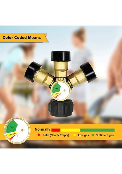3 Yollu Propan Ayırt Cihazı ve Kapatma Valfi, 3 Y Propan Gaz Aylası, Propan Lp Tank Tee Gauge Adaptörü (Yurt Dışından) fırsatları