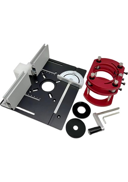 Yönlendirici Kaldırma Sistemi ve Alüminyum Yönlendirici Masa Ek Plakası, Elektrik Düzeltici Ahşap Gravür Yönlendirici Yuva Makinesi Siyah (Yurt Dışından)