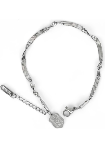 Singapur Çelik Bileklik Unisex Tasarım 19 cm Paslanmaz Çelik ile Uzun Ömürlü modelleri