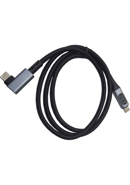 USB Type C 4.0 8k 60 Hz Görüntü Desteği 90 Derece Dijital Göstergeli 1m