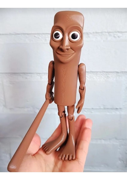 Tung Tung Tung Sahur Figürü – 11 cm Sağlıklı Pla Malzemeden Hareketli 3D Dekoratif Oyuncak