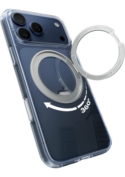 Apple iPhone 17 Pro O Stand R Fitness Serisi Magsafe Kılıf - Şeffaf modelleri