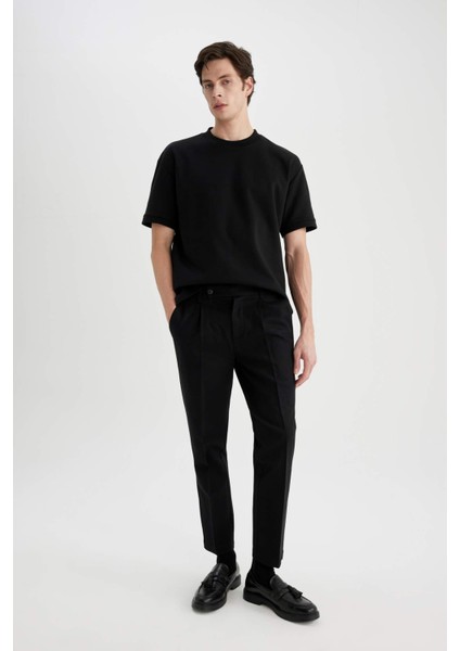 Twill Yazlık Kumaş Pantolon Tailored Regular Fit Normal Kesim Keten Karışımlı Düz Paça B6670AX24SP