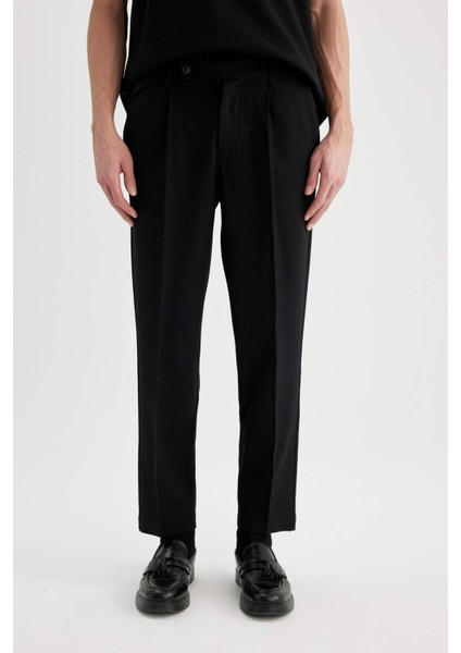 Twill Yazlık Kumaş Pantolon Tailored Regular Fit Normal Kesim Keten Karışımlı Düz Paça B6670AX24SP