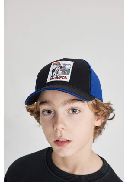 Erkek Çocuk Etiket Baskılı Pamuklu Beyzbol Basketbol Şapkası