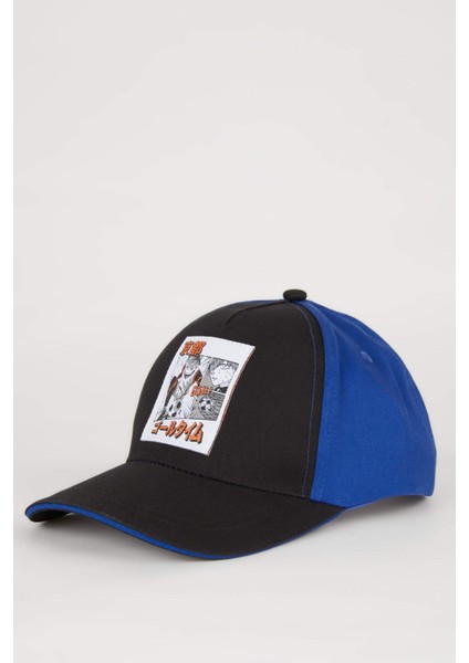 Erkek Çocuk Etiket Baskılı Pamuklu Beyzbol Basketbol Şapkası