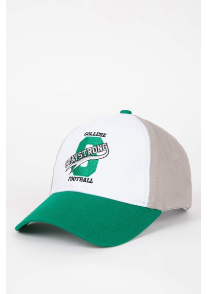 Erkek Çocuk Nakışlı Pamuklu Beyzbol Basketbol Şapkası