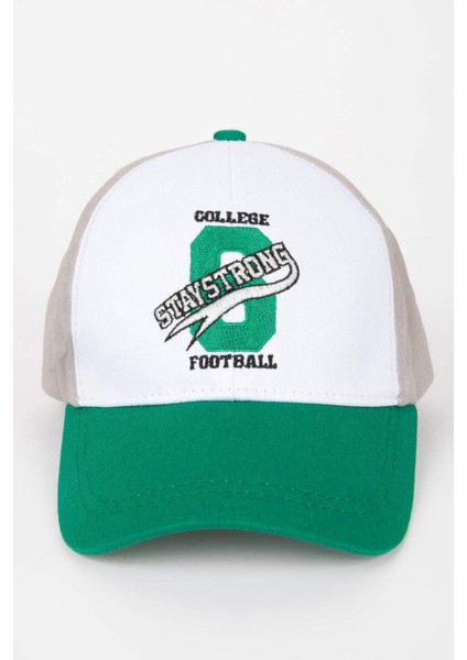 Erkek Çocuk Nakışlı Pamuklu Beyzbol Basketbol Şapkası