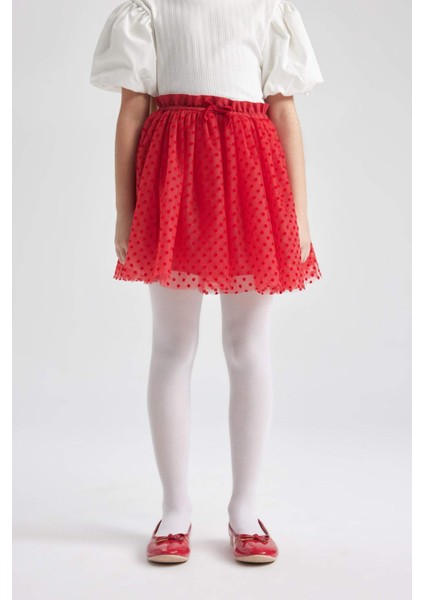 Kız Çocuk Beli Lastikli Kırmızı Tül Etek B6929A824SM