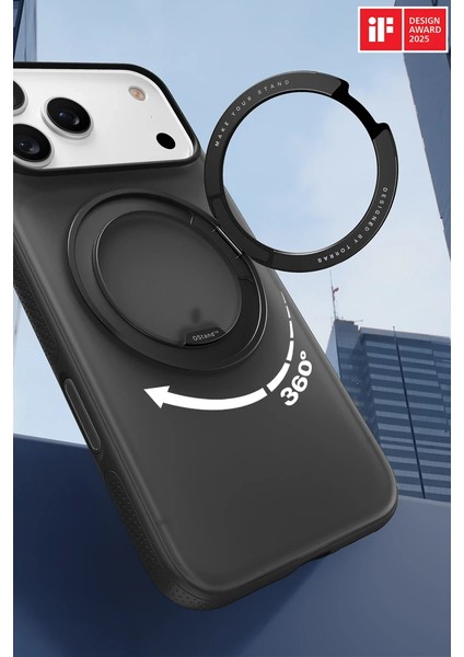 Apple iPhone 17 Pro Max O Stand R Fitness Serisi Magsafe Kılıf - Siyah fırsatları