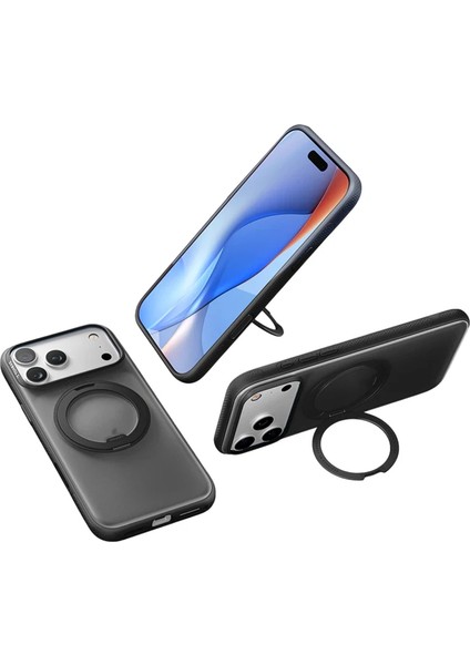 Apple iPhone 17 Pro Max O Stand R Fitness Serisi Magsafe Kılıf - Siyah indirimleri