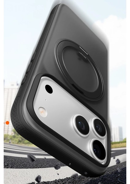 Apple iPhone 17 Pro Max O Stand R Fitness Serisi Magsafe Kılıf - Siyah