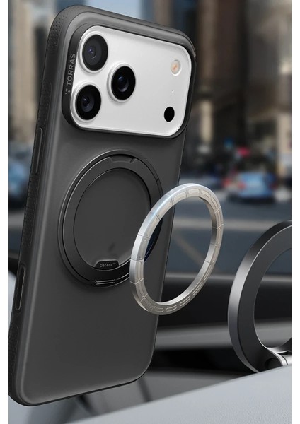 Apple iPhone 17 Pro Max O Stand R Fitness Serisi Magsafe Kılıf - Siyah