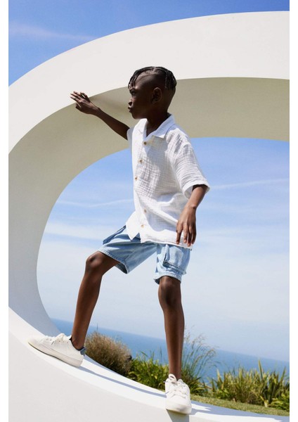 Erkek Çocuk Jean Şort C0578A824HS