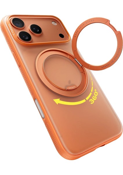 Apple iPhone 17 Pro Max O Stand R Fitness Serisi Magsafe Kılıf - Turuncu modelleri